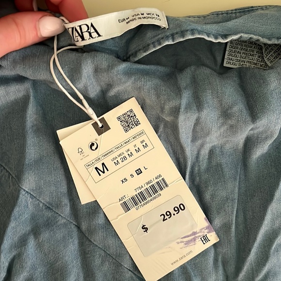 Zara Denim skirt / skort - Picture 2 of 6